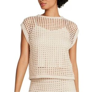 Steve Madden Cream Open Knit Women's Top